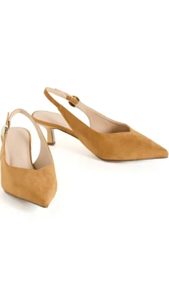 WIDE FIT Alina Slingback Heel - wheat