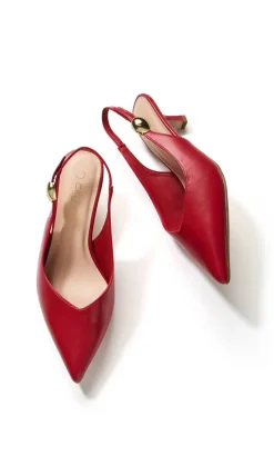 WIDE FIT Alina Slingback Heel - cherry red