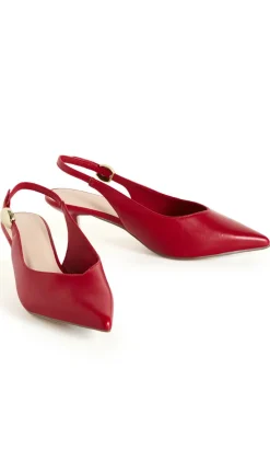 WIDE FIT Alina Slingback Heel - cherry red