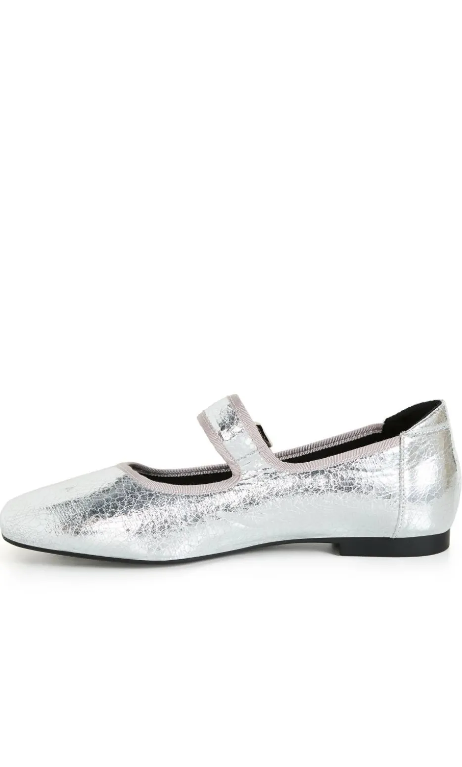 WIDE FIT Aston Ballerina Flat - metallic silver