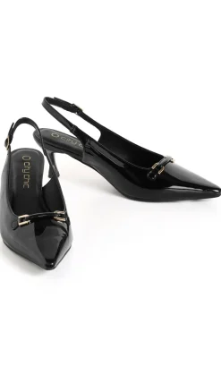 WIDE FIT Ayla Slingback Heel - black