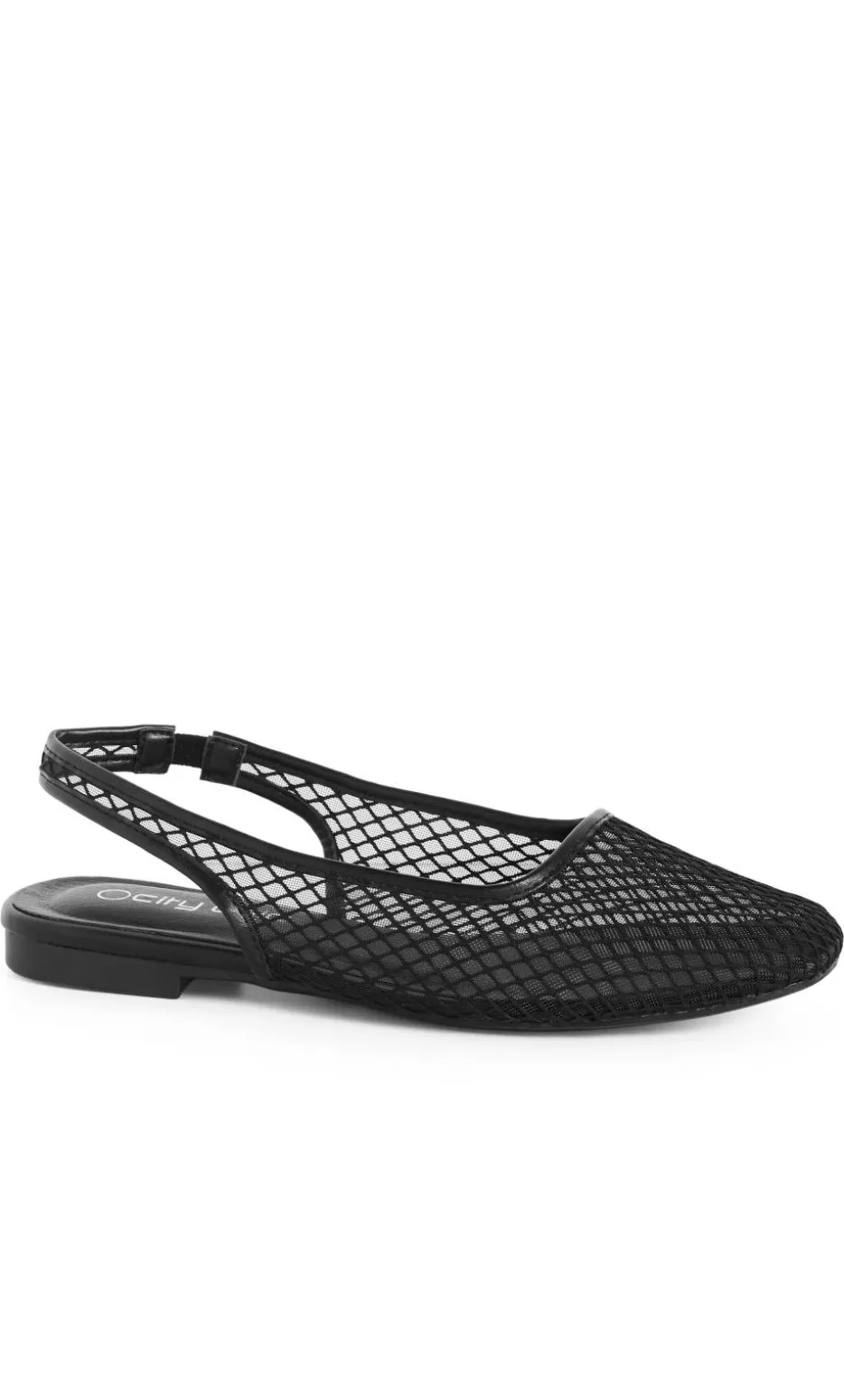 WIDE FIT Bianca Mesh Slingback Flat - black