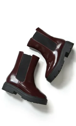 WIDE FIT Chelsea Ankle Boot - dark cherry