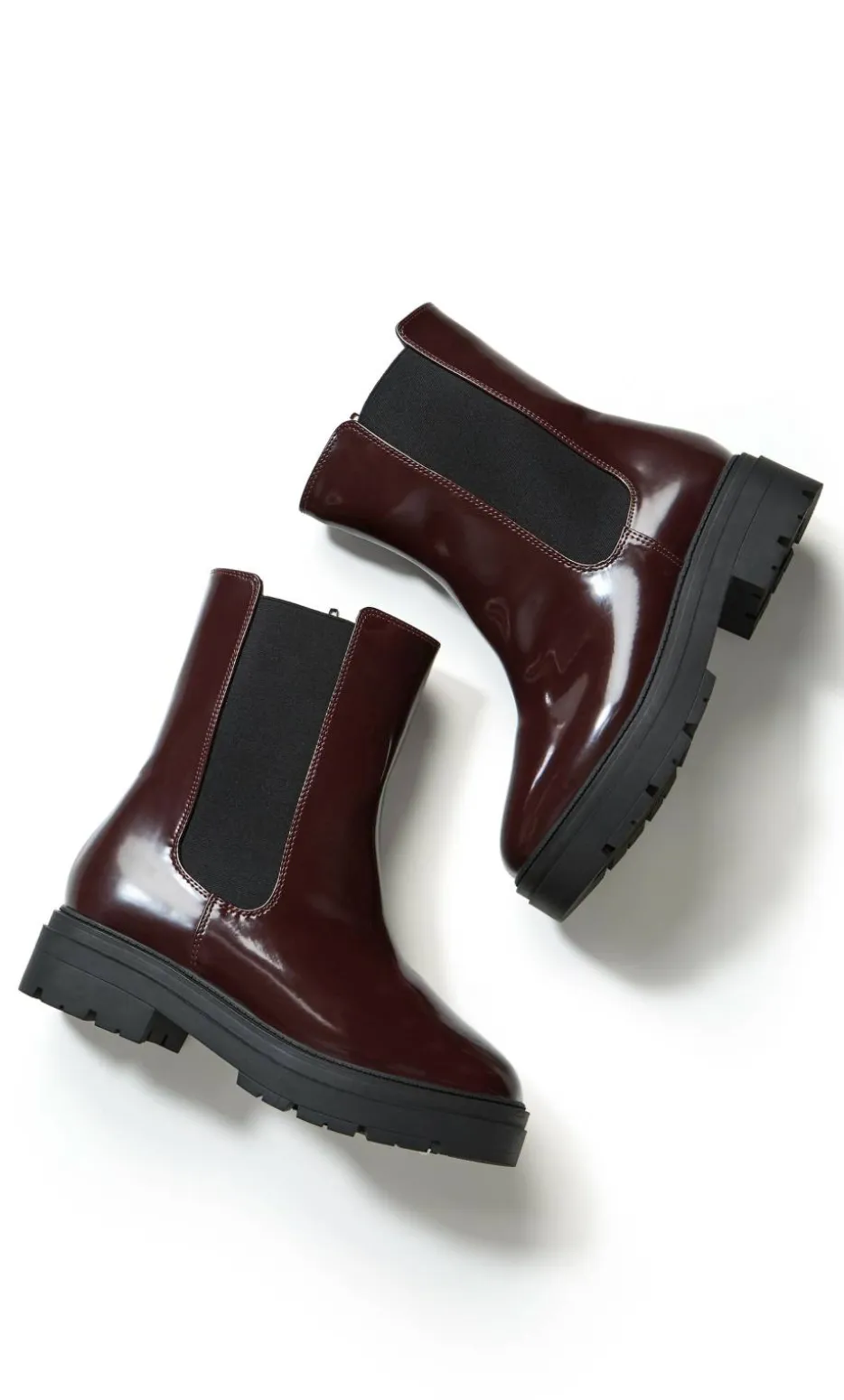 WIDE FIT Chelsea Ankle Boot - dark cherry