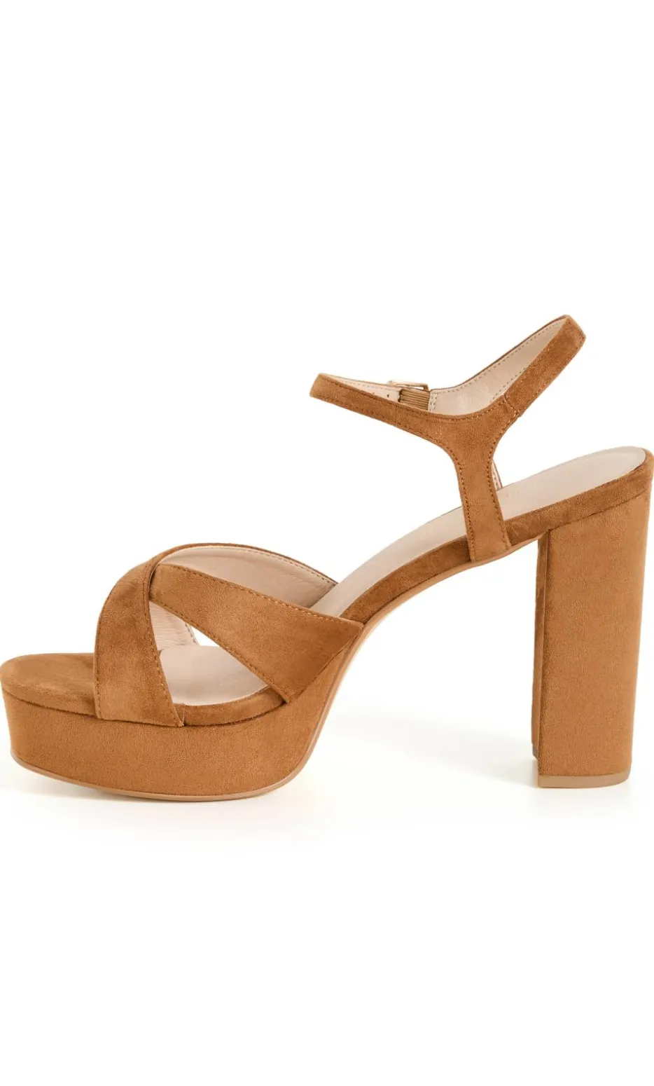 WIDE FIT Demi Platform Heel - caramel
