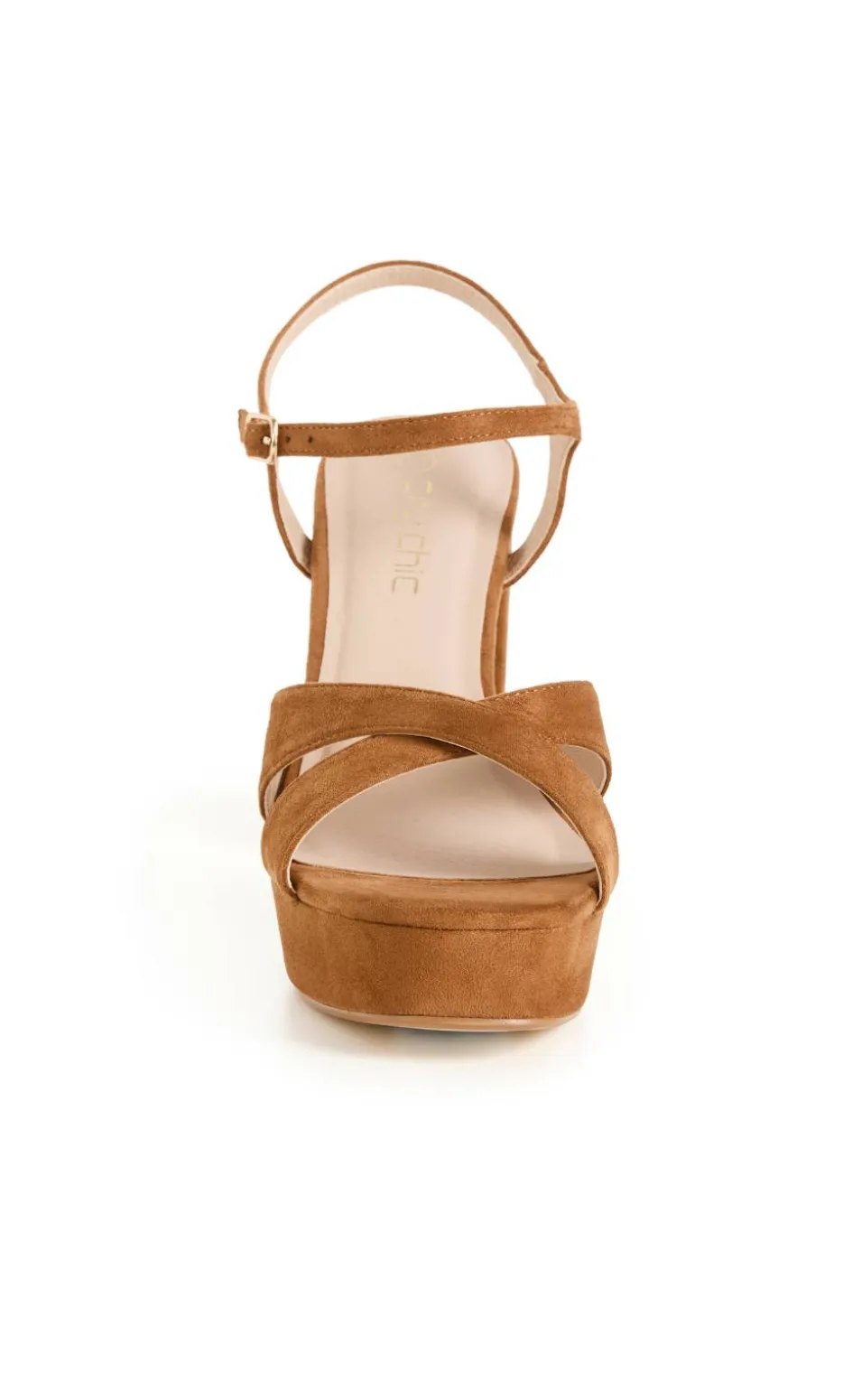 WIDE FIT Demi Platform Heel - caramel
