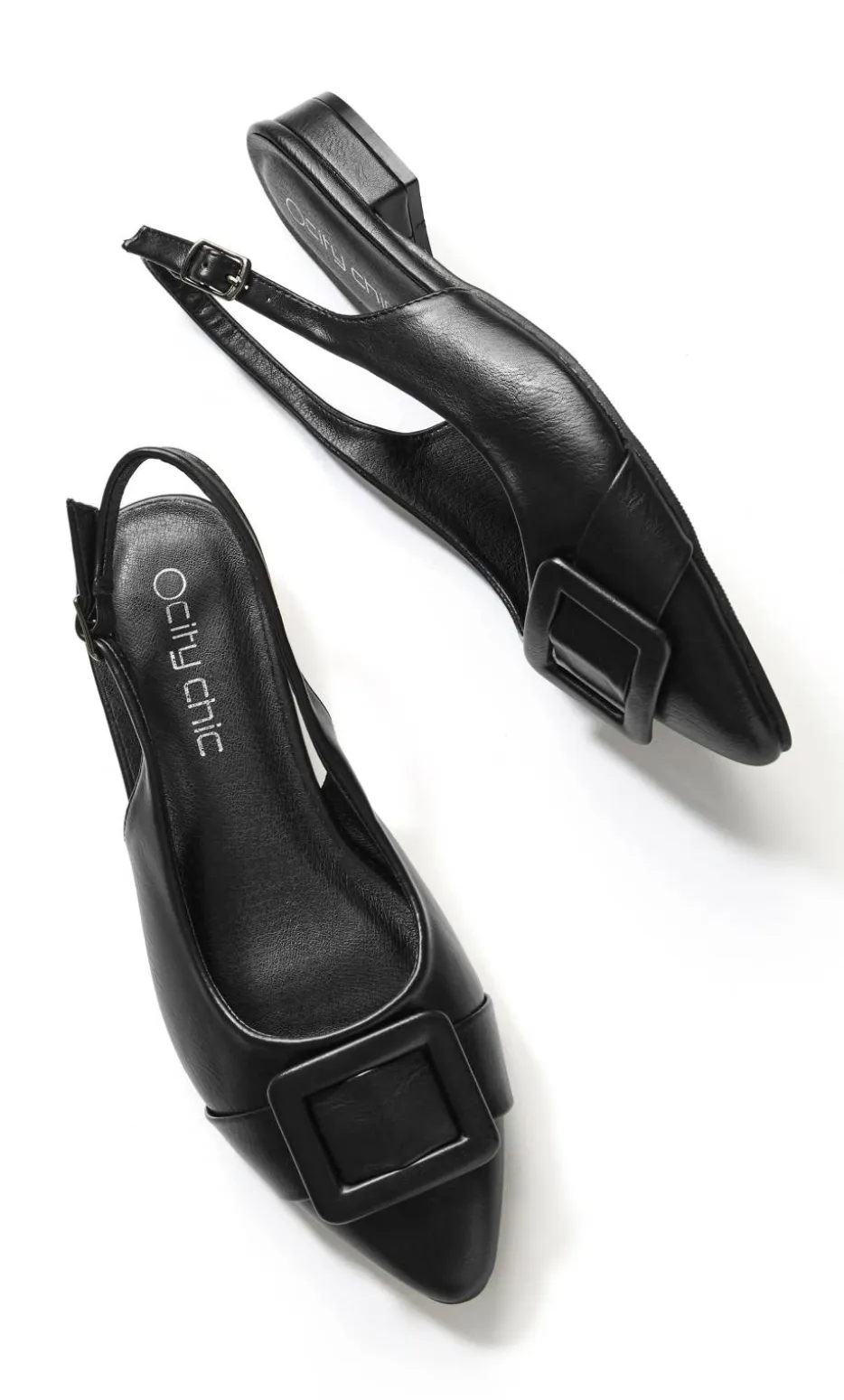 WIDE FIT Elise Slingback Flat - black