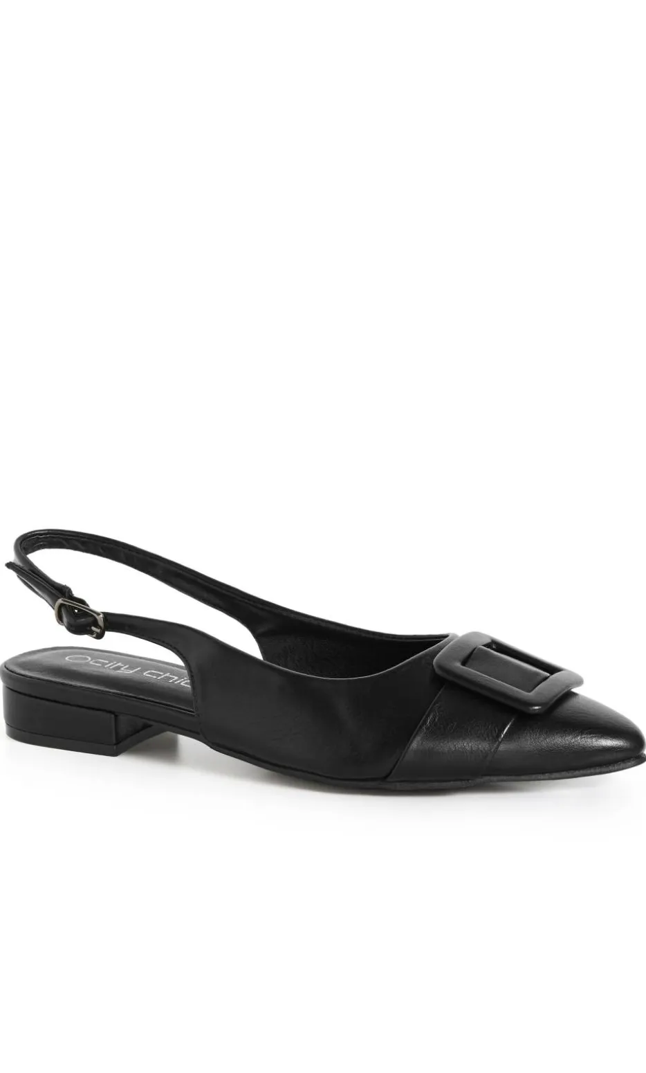 WIDE FIT Elise Slingback Flat - black