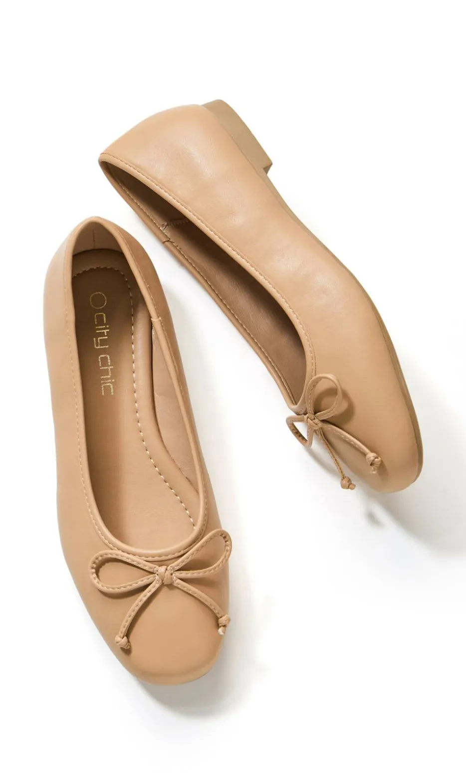 WIDE FIT Ella Ballet Flat - almond