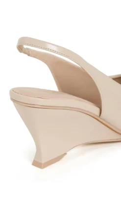 WIDE FIT Ella Slingback Wedge - nude