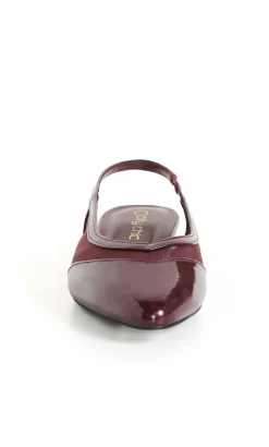 WIDE FIT Elsie Slingback Flat - merlot