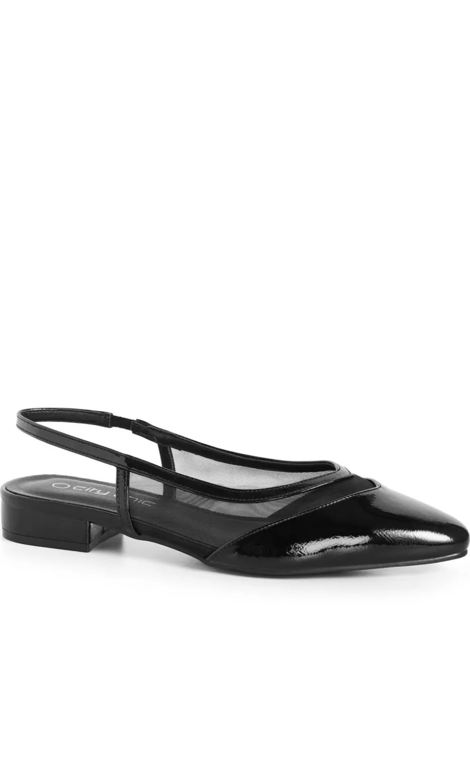 WIDE FIT Elsie Slingback Flat - black