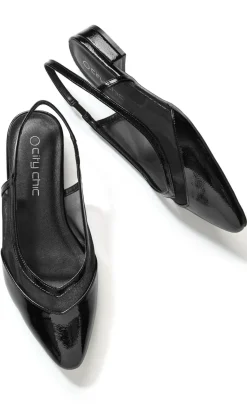 WIDE FIT Elsie Slingback Flat - black