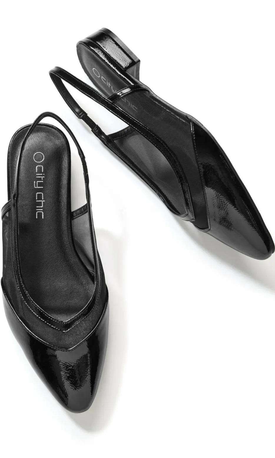 WIDE FIT Elsie Slingback Flat - black