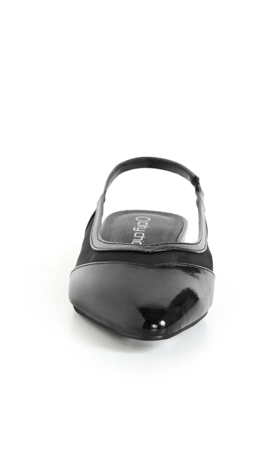 WIDE FIT Elsie Slingback Flat - black