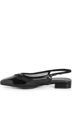 WIDE FIT Elsie Slingback Flat - black