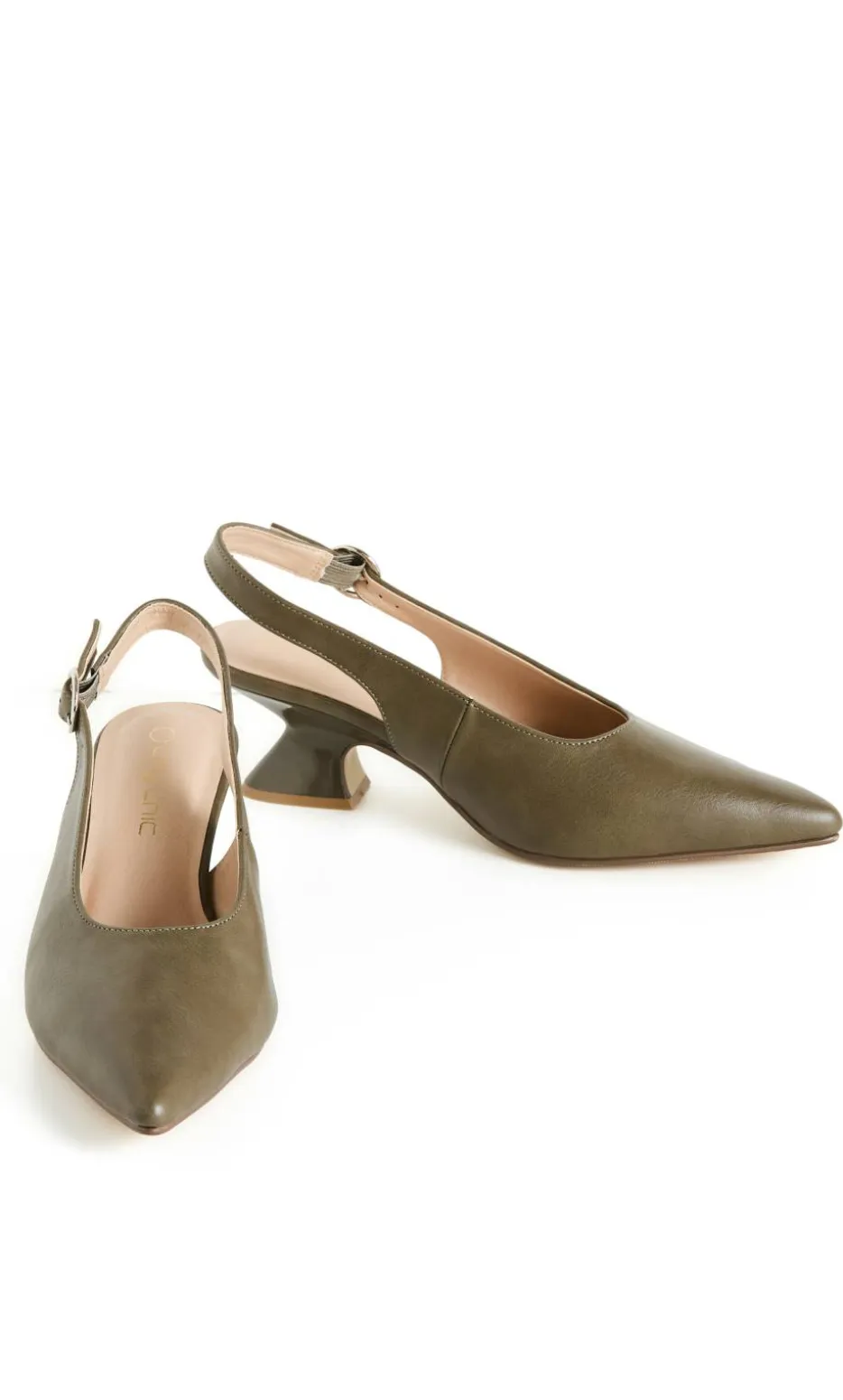 WIDE FIT Eve Slingback Heel - khaki