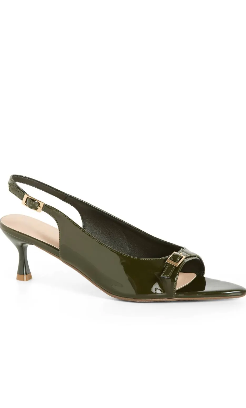 WIDE FIT Eve Slingback Heel - olive
