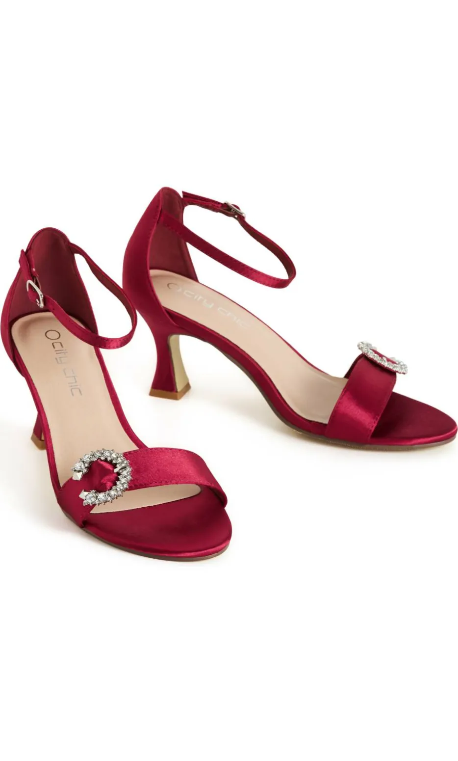 WIDE FIT Glamour Heel - ruby