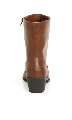 WIDE FIT Indi Ankle Boot - caramel