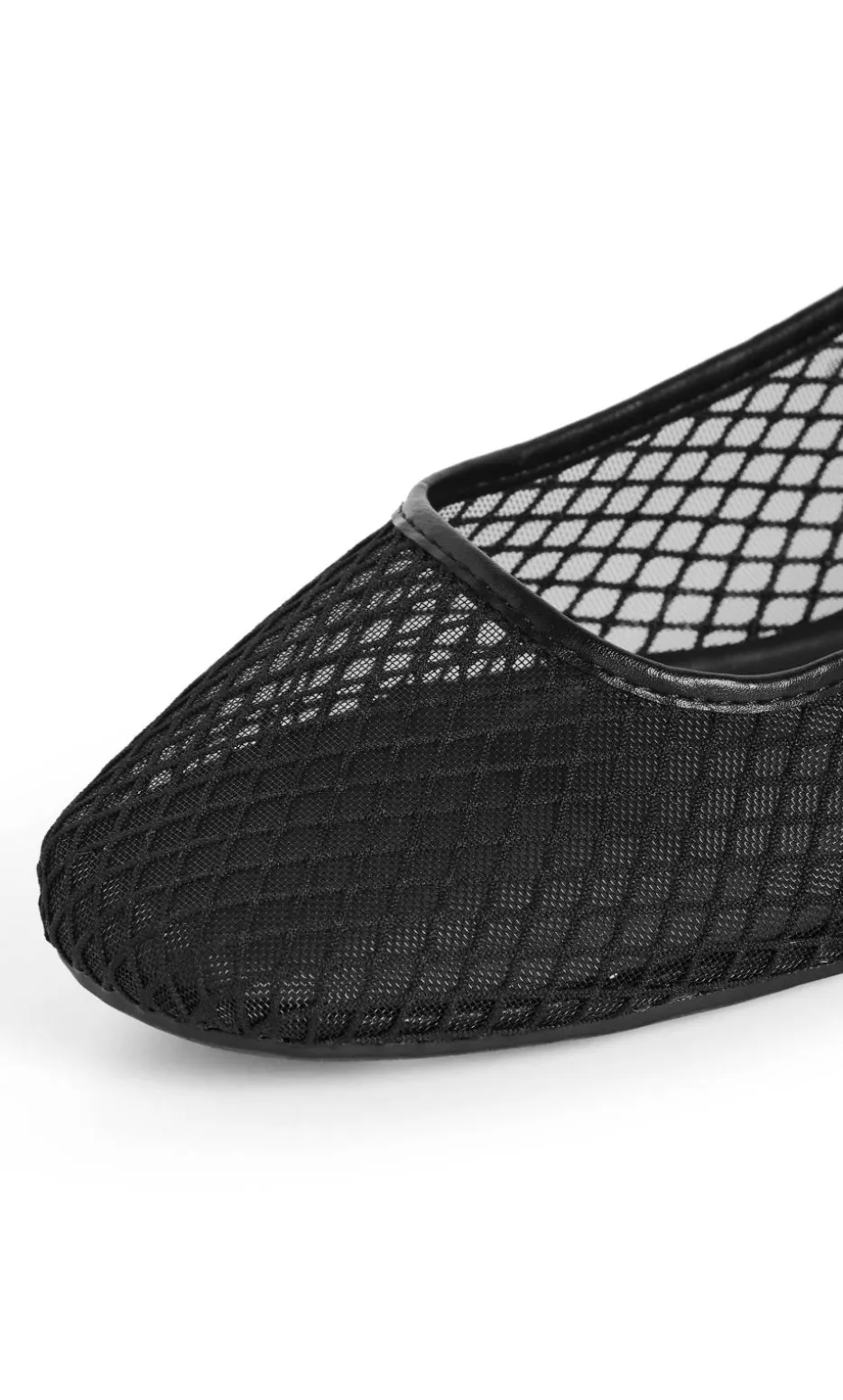 WIDE FIT Indi Mesh Ballet Flat - black