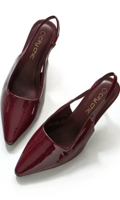 WIDE FIT Jada Slingback Heel - dark cherry