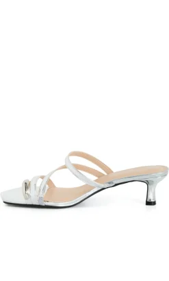 WIDE FIT Jasmine Heel - silver