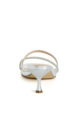 WIDE FIT Keira Kitten Heel - silver