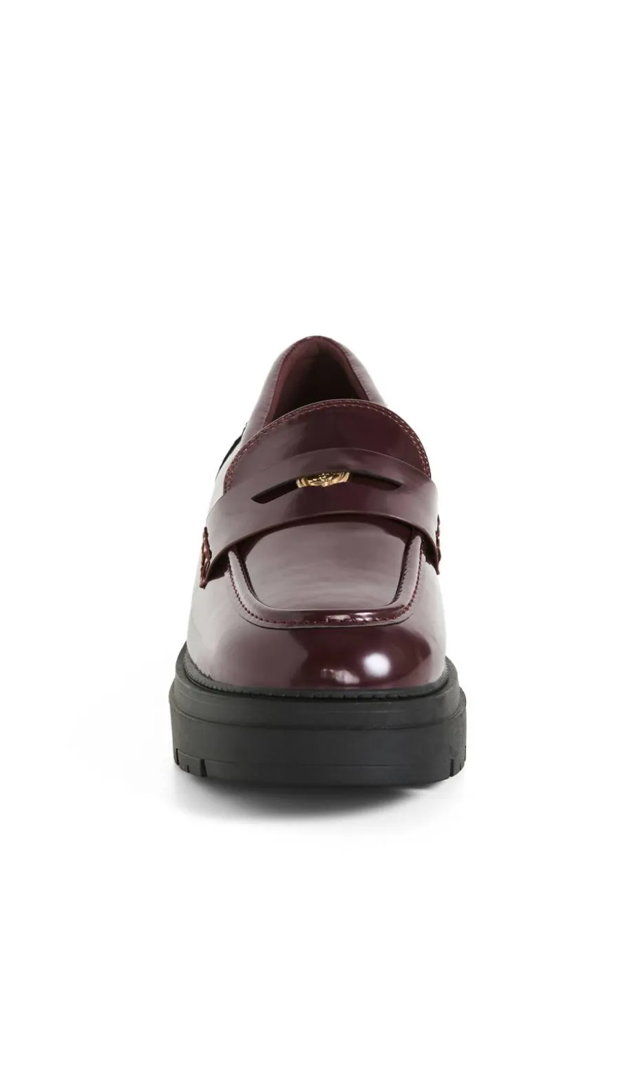 WIDE FIT Leia Platform Loafer - oxblood