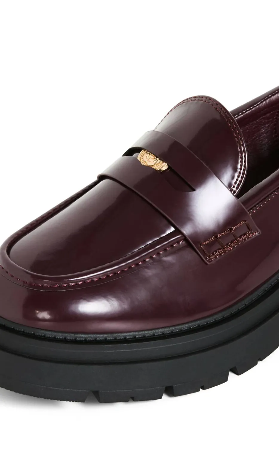 WIDE FIT Leia Platform Loafer - oxblood