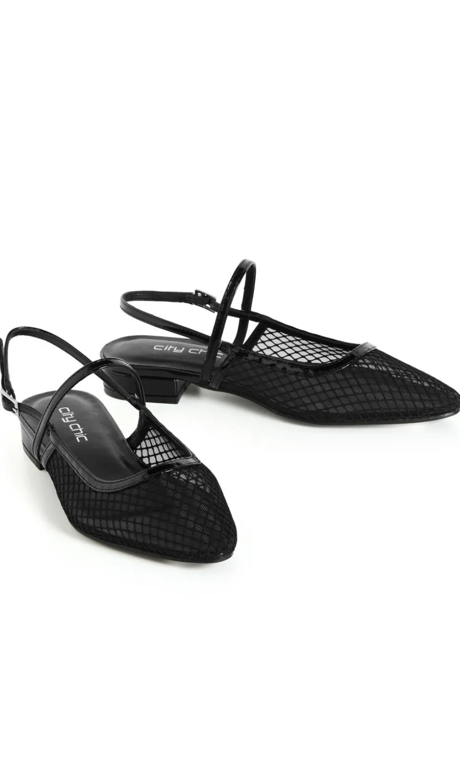 WIDE FIT Lily Mesh Flat - black