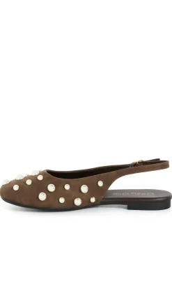 WIDE FIT Lyla Rivet Ballet Flat - chocolate