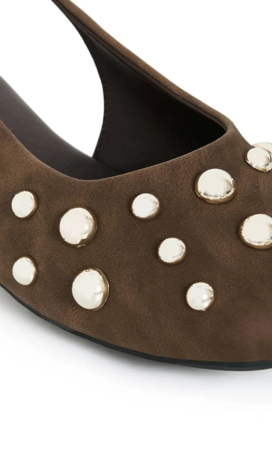 WIDE FIT Lyla Rivet Ballet Flat - chocolate