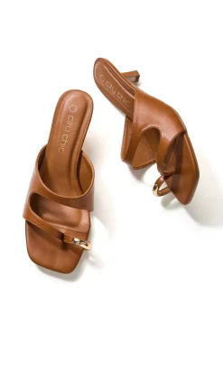 WIDE FIT Muse Heel - tan
