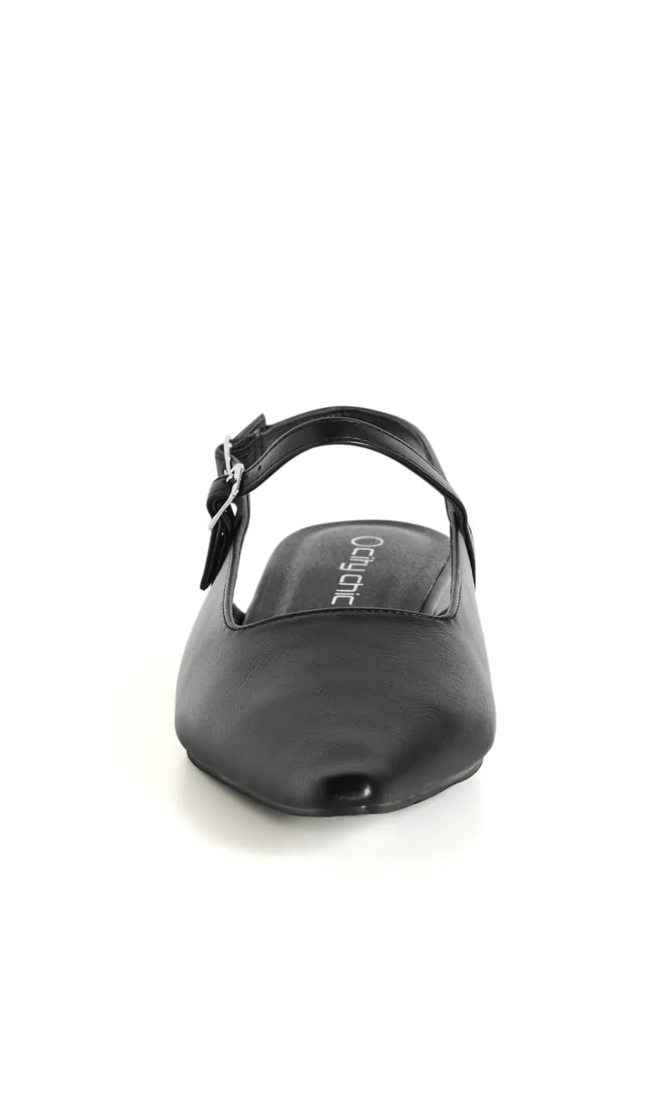 WIDE FIT Paisley Slingback Flat - black