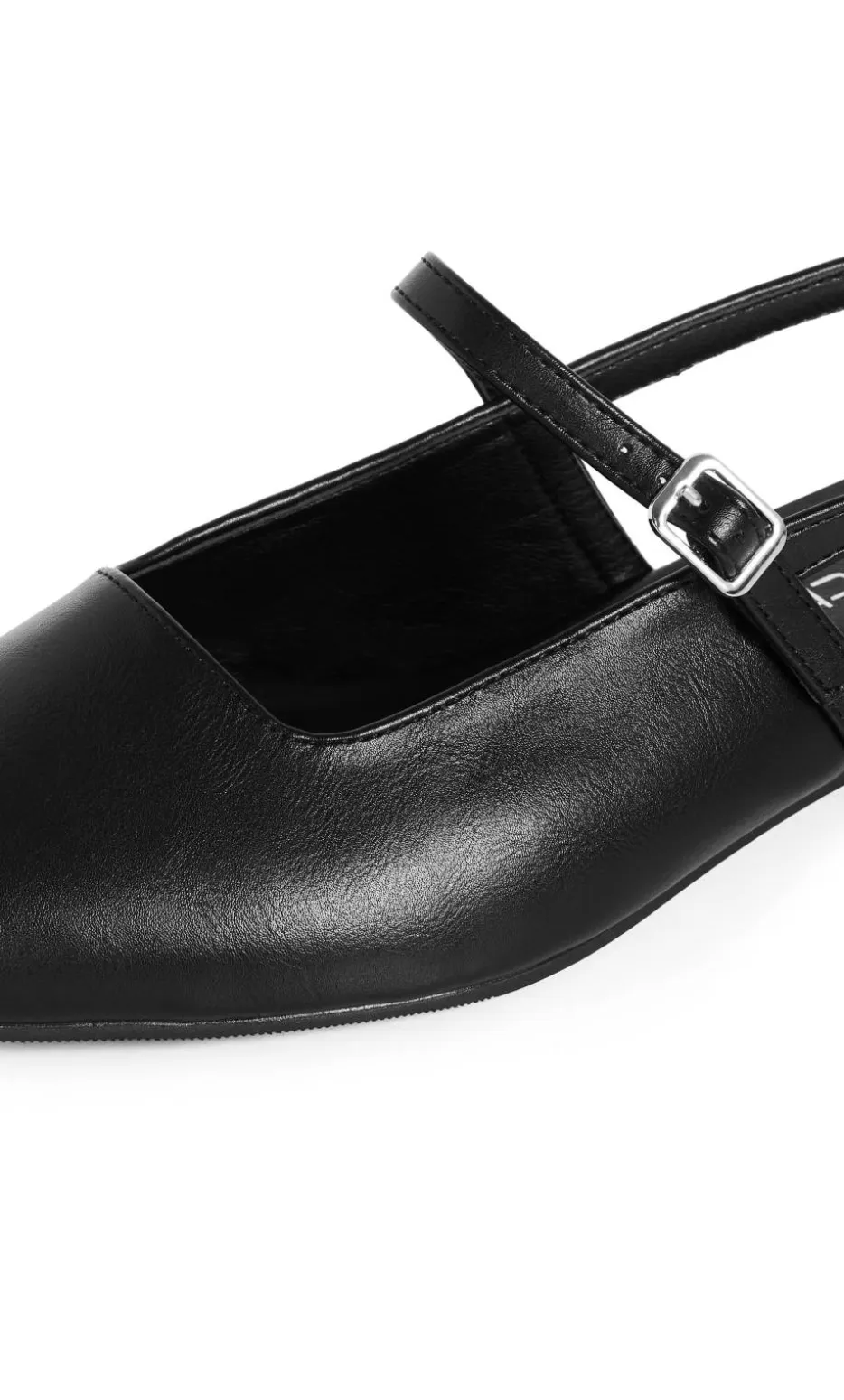 WIDE FIT Paisley Slingback Flat - black
