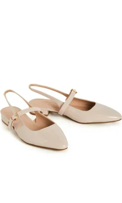 WIDE FIT Peasley Slingback Flat - beige