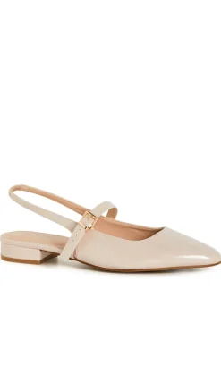 WIDE FIT Peasley Slingback Flat - beige