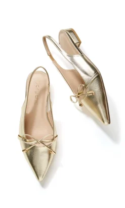 WIDE FIT Piper Slingback Flat - metallic gold