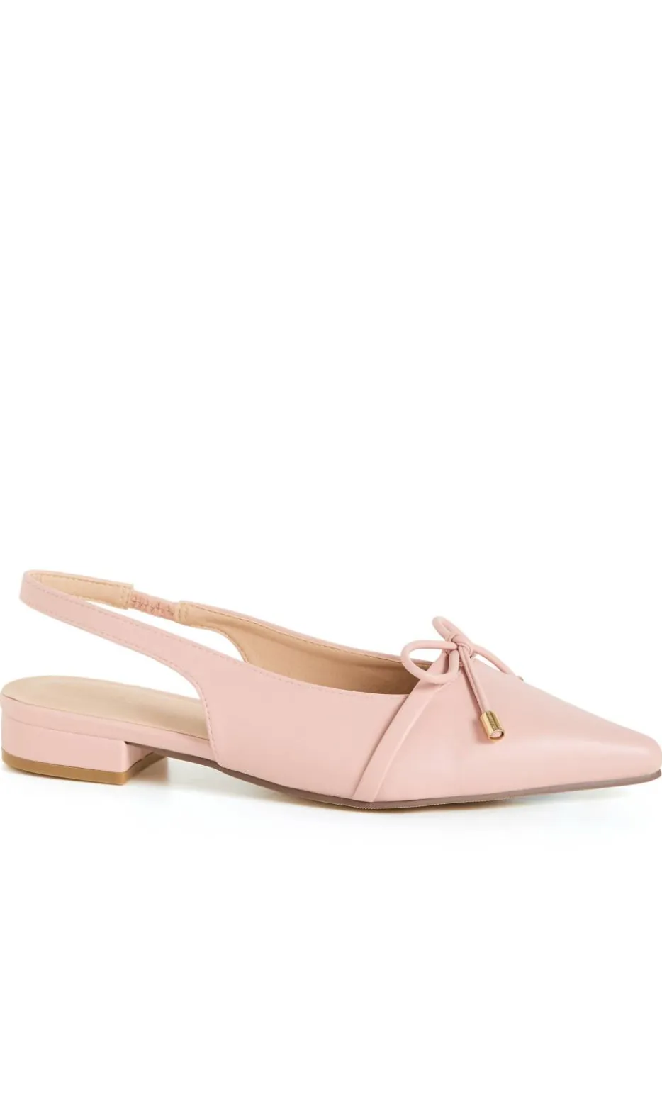 WIDE FIT Piper Slingback Flat - soft pink