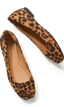 WIDE FIT Rae Leopard Ballet Flat - tan