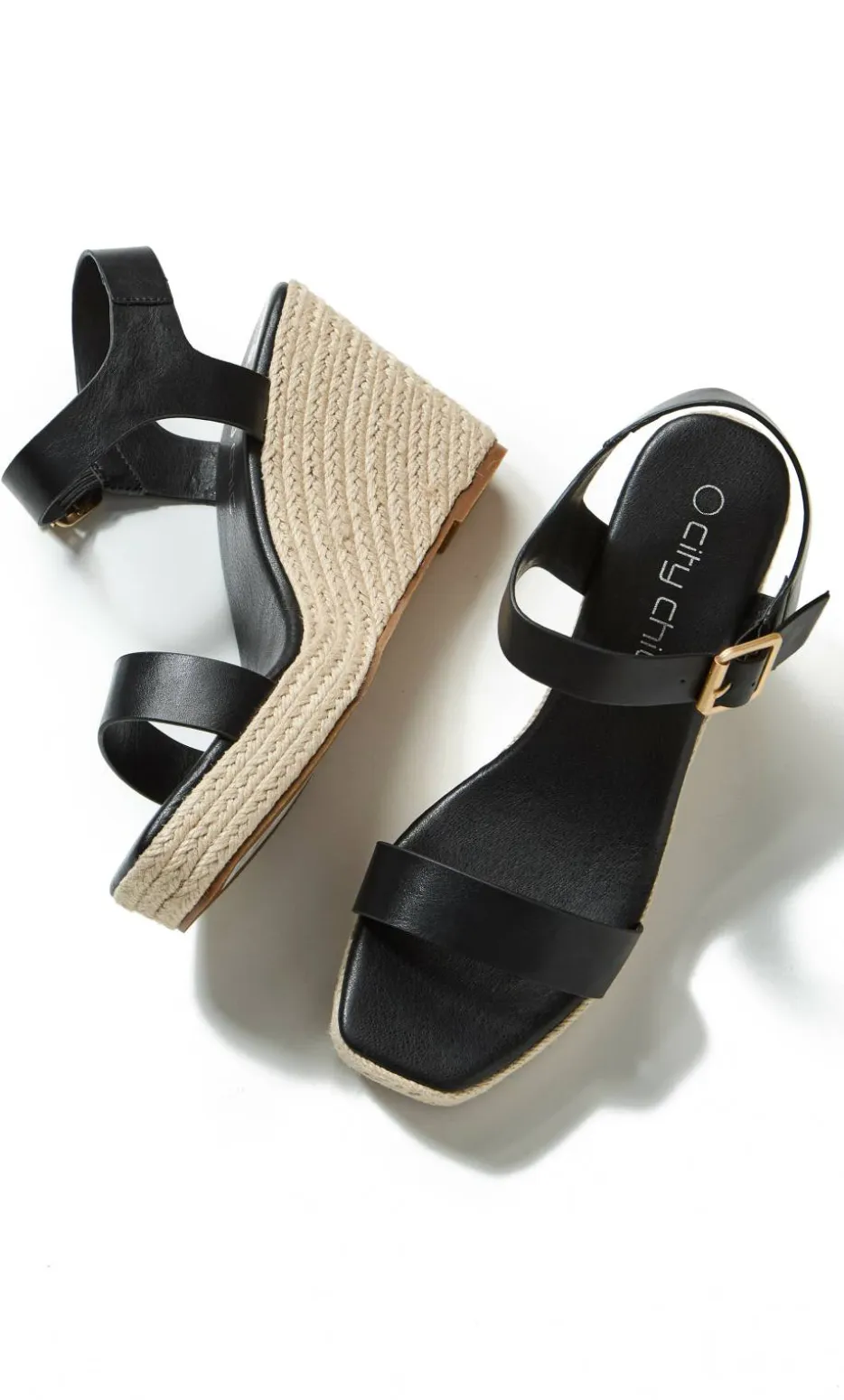 WIDE FIT Sarah Wedge - black