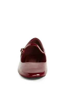 WIDE FIT Sofia Ballerina Flat - burgundy
