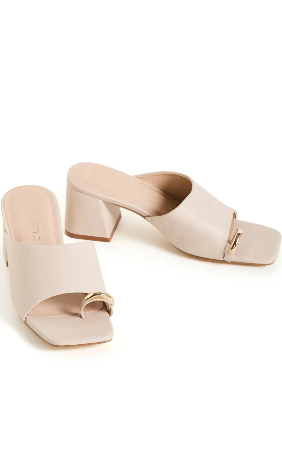 WIDE FIT Tatum Heel - stone