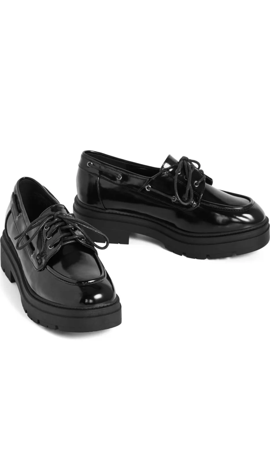 WIDE FIT Tatum Lace-Up Platform - black