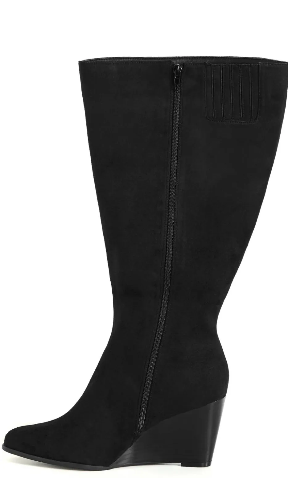 WIDE FIT Tia Long Boot - black