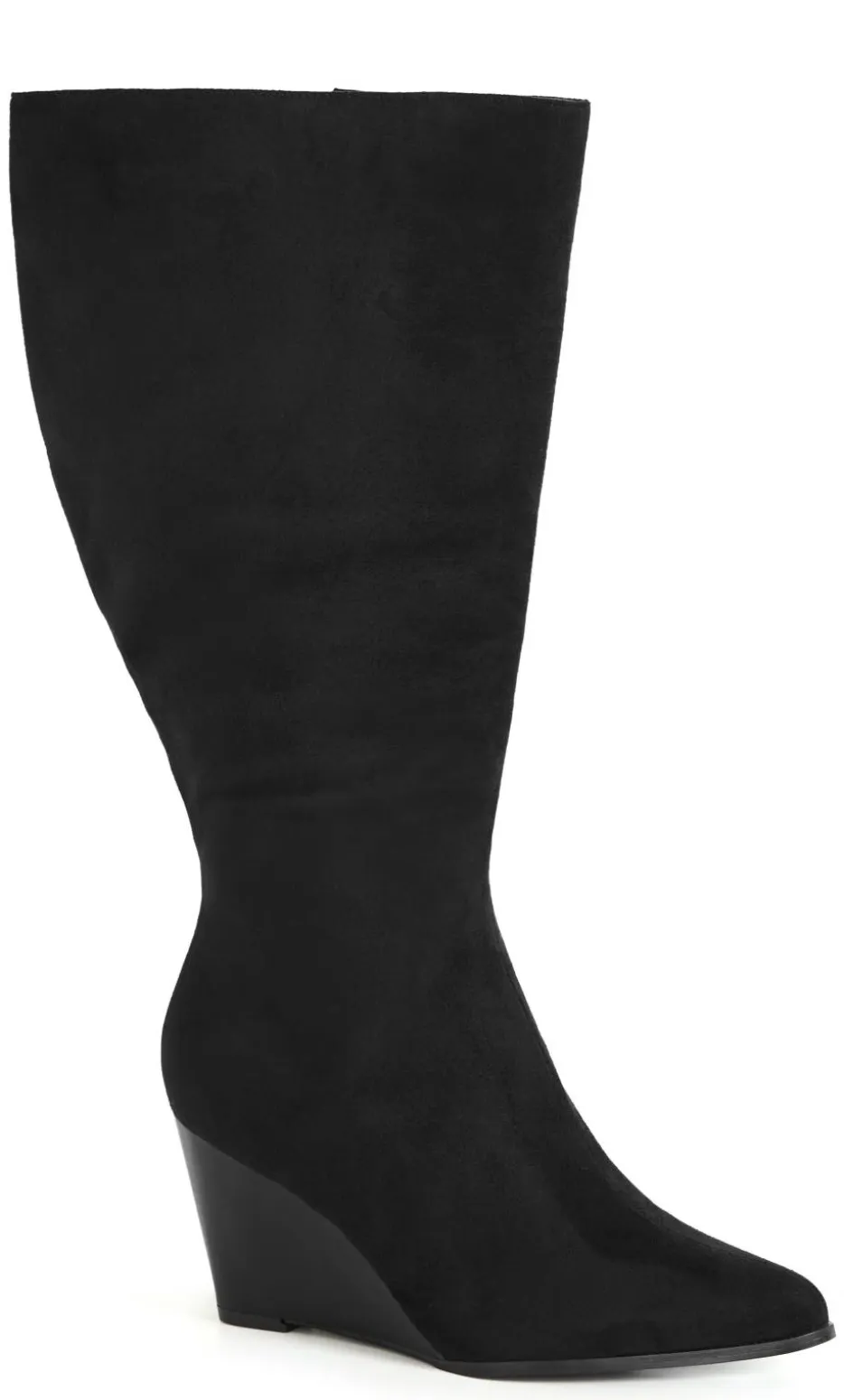 WIDE FIT Tia Long Boot - black
