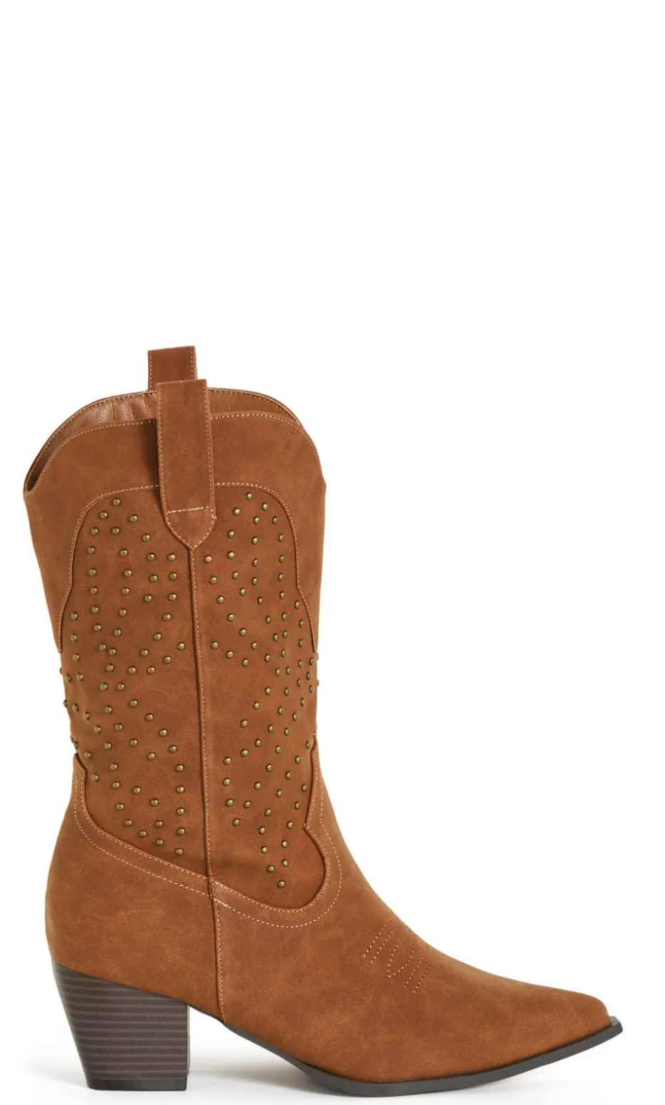 WIDE FIT Western Edge Boot - tan