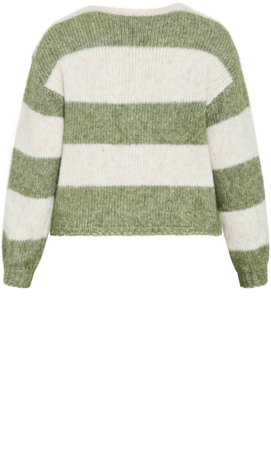 Willow Stripe Tie Cardigan - matcha