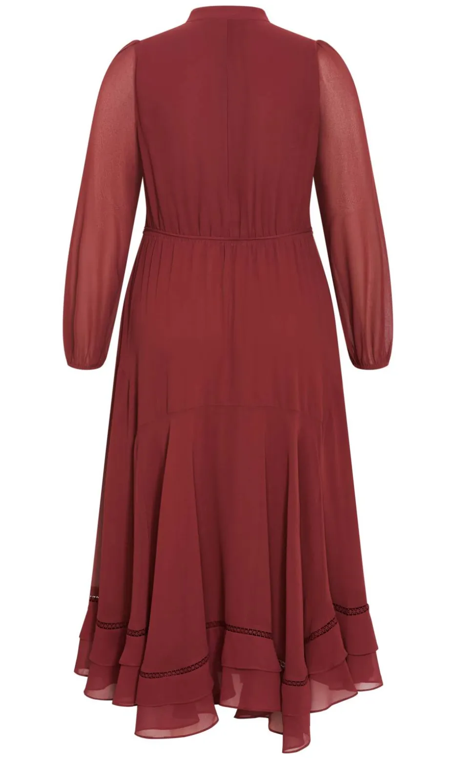 Yasmine Long Sleeve Maxi Dress - burnt sienna
